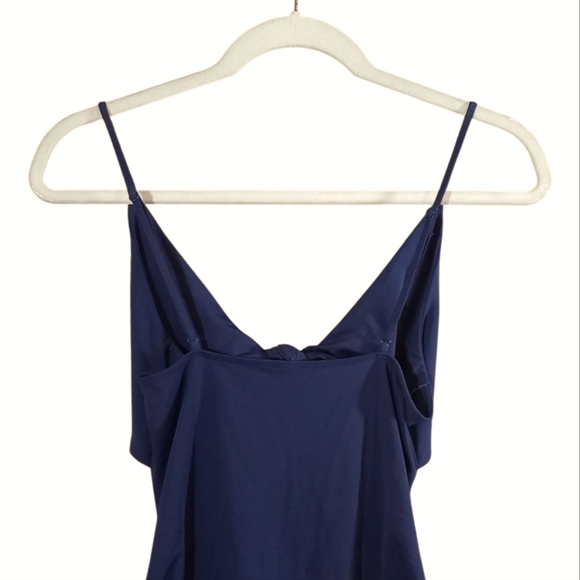 Wilfred Aritzia Noé Bodysuit Knotted Cut-out 1-piece Swimsuit in Navy Women's L - Picture 7 of 8